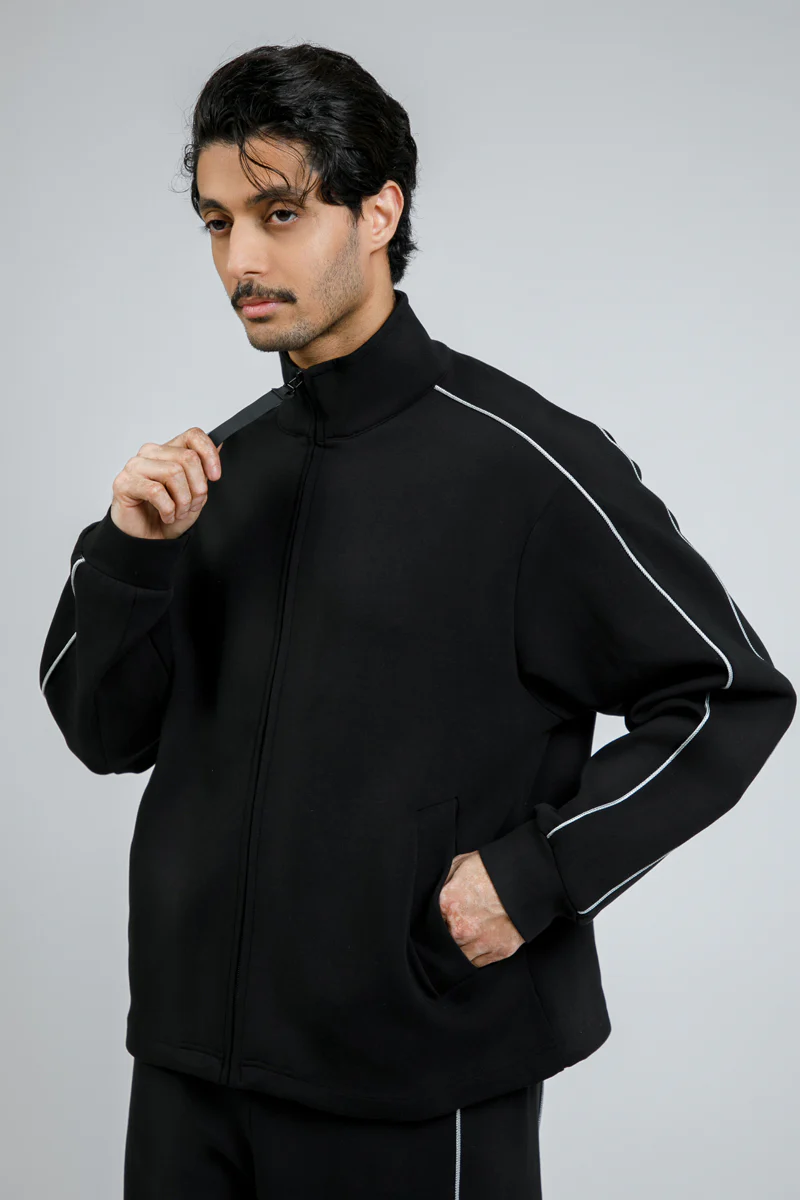 جاكيت أساسي بسحاب وياقة مرتفعة - Image 6
