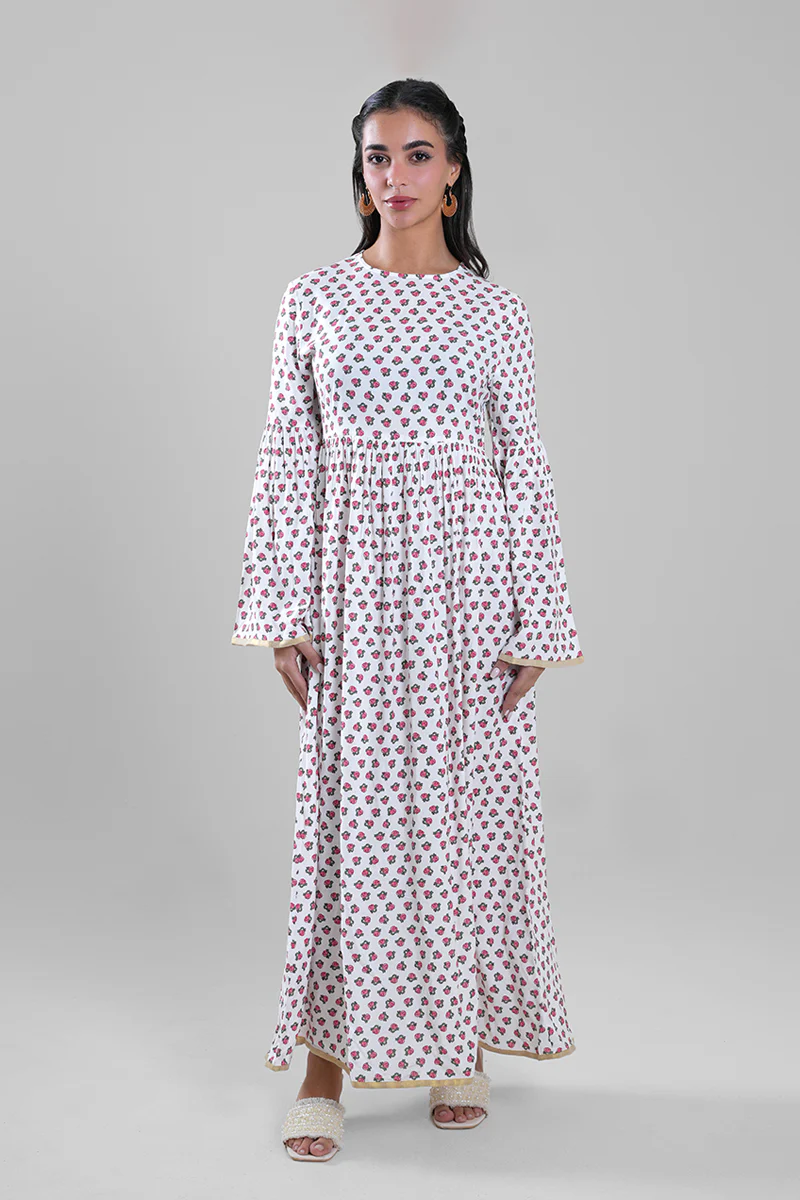 جلابية نسائية طويلة بنقشة مطبوعة - Image 5