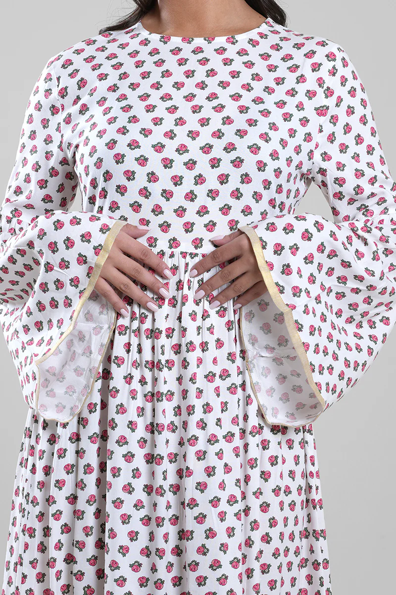 جلابية نسائية طويلة بنقشة مطبوعة - Image 8