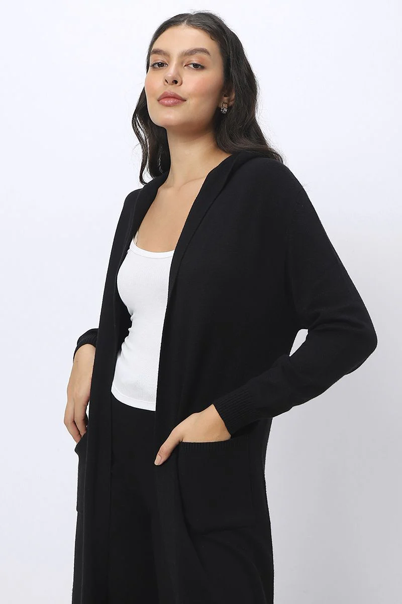 كارديغان نسائي محبوك بقصة طويلة - Image 5