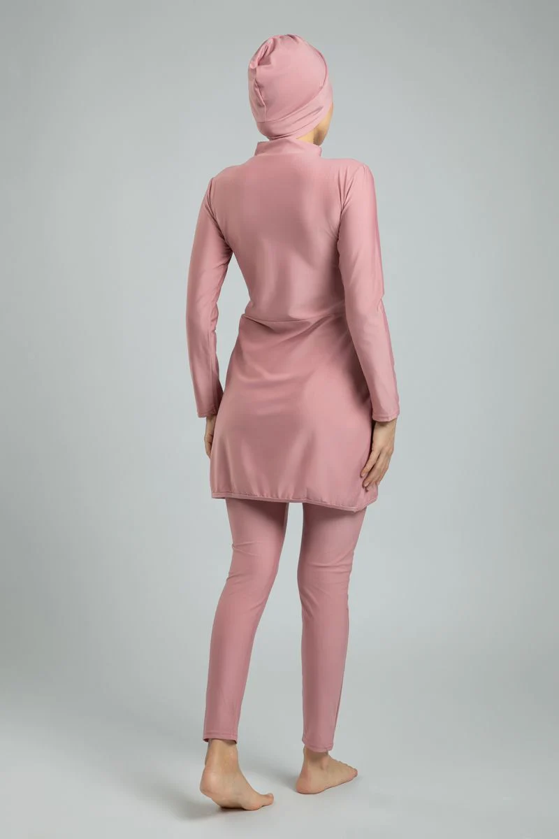 بدلة سباحة محتشمة بتصميم رياضي مع كاب متناسق - Image 16