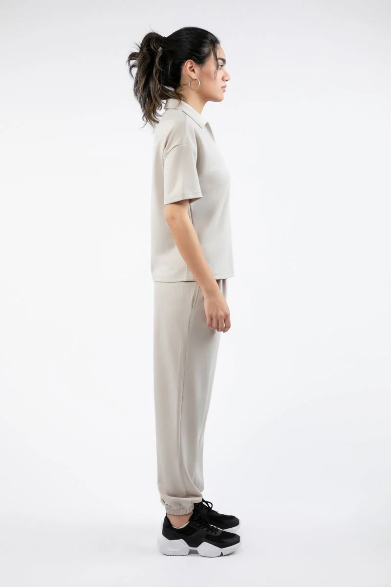 تيشيرت بولو نسائي بيسك بلون موحد - Image 3