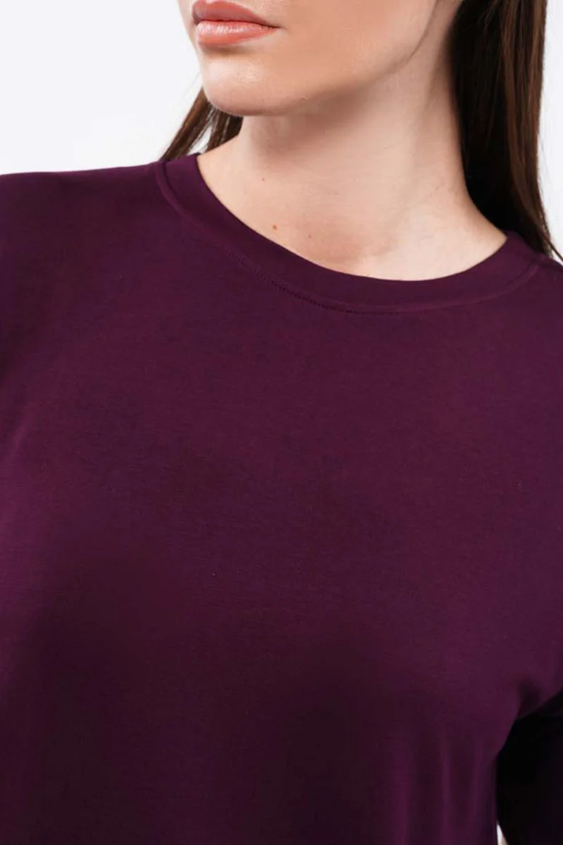 بلوزة نسائية للبيت بلون موحد - Image 17